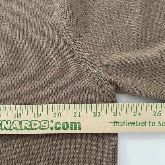 Brooks Brothers 100% Merino Wool Sweater Men's L Beige Extra Fine Italian - Picture 10 of 12